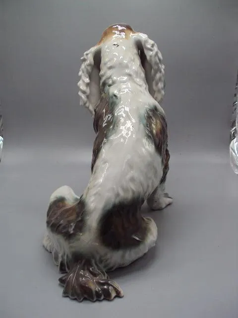 Фигура фарфор статуэтка собака кокер спаниель собачка большая высота 32,5 см №14259 Продаж