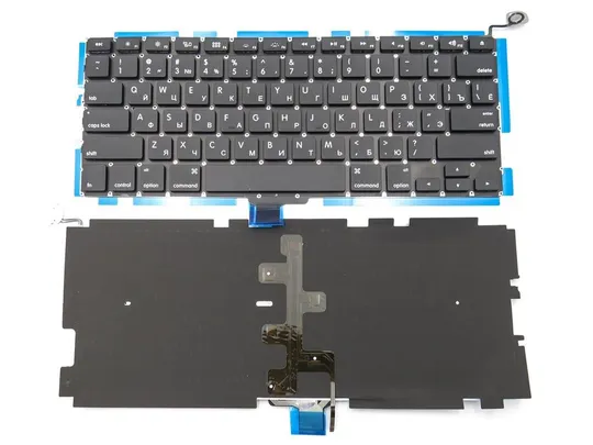 Клавиатура для APPLE MC374, MC700, MB466, MB467, MB990, MB991 (RU BLACK с подсветкой, Горизонтальны Ціна