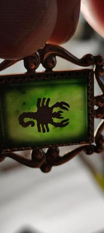 Подвеска СССР серебро нефрит , знак зодика скорпион ks568 (Підвіска СРСР срібло нефрит , Де купити