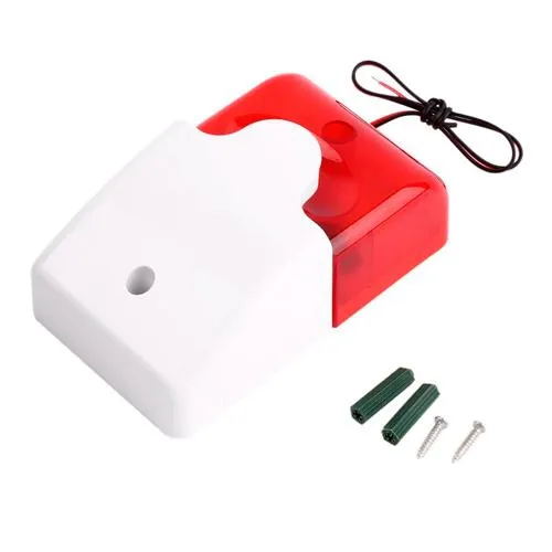 Сирена для GSM сигнализации светозвуковая проводная, 110дБ 12В, ZC-LB003 Ціна