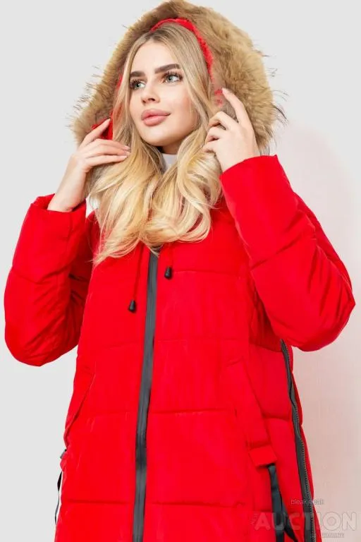 Куртка женская зимняя, цвет красный, 235R1616 Інтернет-аукціон