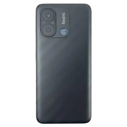 фото, Задня частина корпусу Xiaomi Redmi 12C Graphite Gray (Black) (з склом камери)