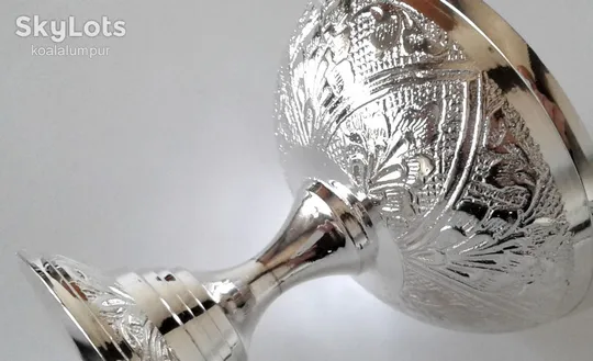 Креманки вазочки для морозива десертів 2 шт латунь посріблення India З аукціону