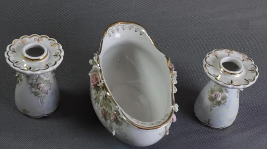 Набір свічники 2шт та овальна ваза стара радянська порцеляна Кисловодськ Вживане Продаж