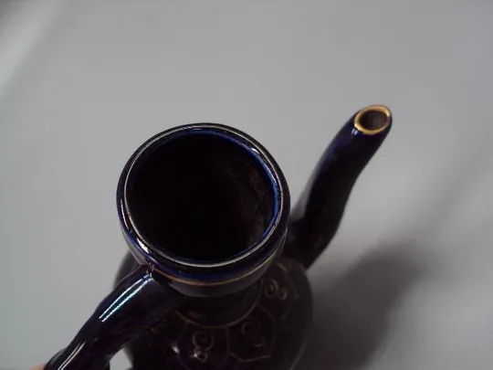 Графин штоф кувшин чайник фарфор кобальт высота с крышкой 18,2 см, без 14,7 см №14052 Інтернет-аукціон