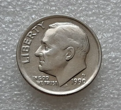 фото, (8096 ря) 1 дайм 190 Р США (10 центів 1990)