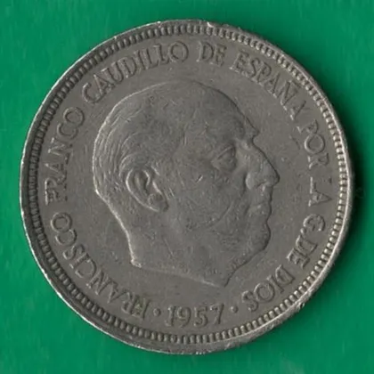 фото, 5 песет 1957 (1957) року Іспанія [КВ]