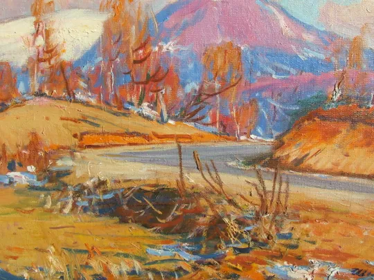 Нар.худ.Урср. Шолтес З. 1909-1990 рр. роз. 55х75 см. п.о. 1960 рр. закарпатська школа Ужгород . З аукціону