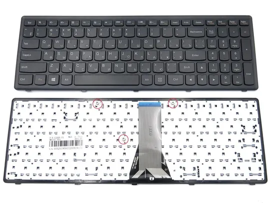 Клавиатура Lenovo G500s, G505s, S500, S510p, Z510 Ideapad (RU Black с рамкой) OEM Ціна
