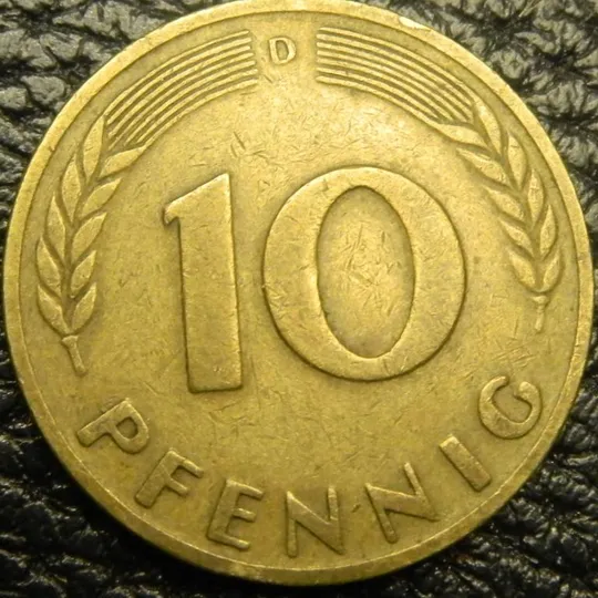 Купити 10 пфенінгів 1950 D ФРН