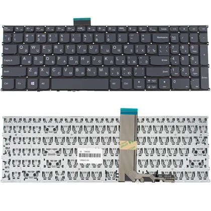 фото, Клавіатура для ноутбука LENOVO (IdeaPad: 3-15, 3-17 series) rus, black, без фрейму (ОРИГИНАЛ)