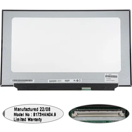 фото, УЦЕНКА!Матриця 17.3 B173HAN04.9 (1920*1080, 40pin(eDP, IPS, 144HZ, 300cd/m2, 45% NTSC), LED, SLIM(без планок та вушок), матова,