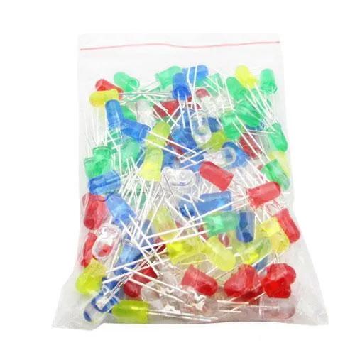 LED светодиод 5мм 5 цветов, 100шт, набор Ціна