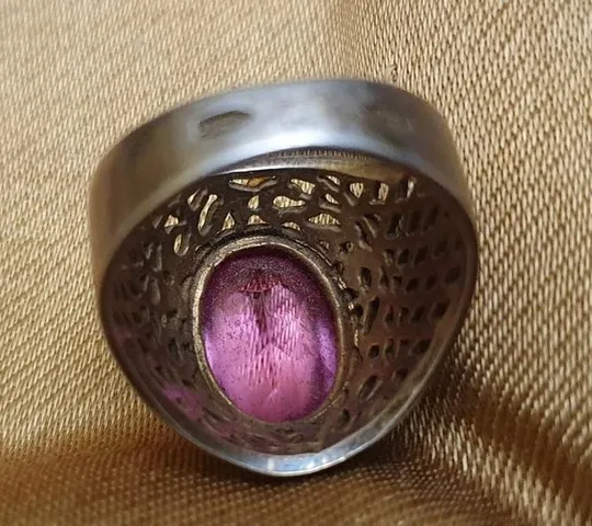 Oчень красивое серебряное кольцо СССР с розовым камнем ТОПАЗОМ разм 19-19,5  tn347 З аукціону