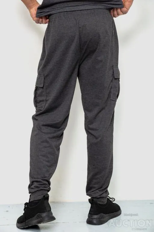 Спорт штаны мужские, цвет темно-серый, 244R41266 Продаж