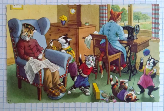 Поштова картка Пустотливі Котики 1990-ті Бельгія pU03 Ціна