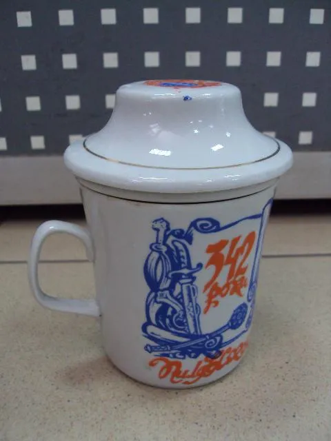 Чайная кружка чашка с ситом 342 лет Пылявской битве фарфор полонное козак 342 пилявской битве №11671 Характеристики