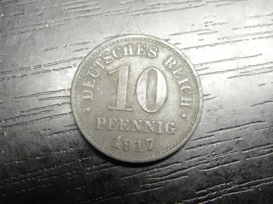10 пфенігів Німеччина 1917 цинк Ціна