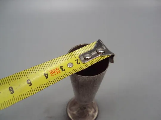 Рюмка стопка серебро 84 проба ПІ или III вес 35,81 г высота 9,1 см, диаметр 2,6 см №14318 Продаж