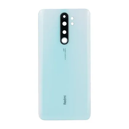 фото, Задня частина корпусу Xiaomi Redmi Note 8 Pro White (з склом камери)