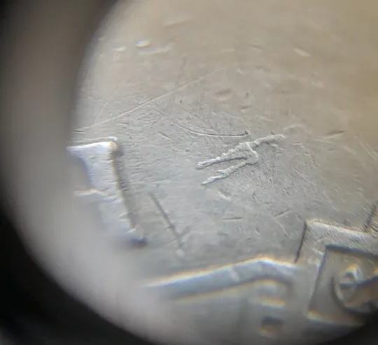 (6593) 1 гривня 2006 "крокодил" (різновид браку) + "клякси" на аверсі (1 гривна 2006 брак) Продаж