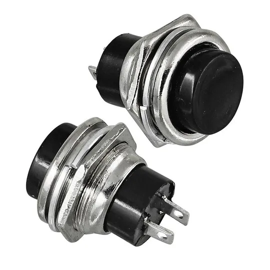 Кнопка DS-212 black OFF-(ON), 2pin, 3A 250V, чорна Ціна