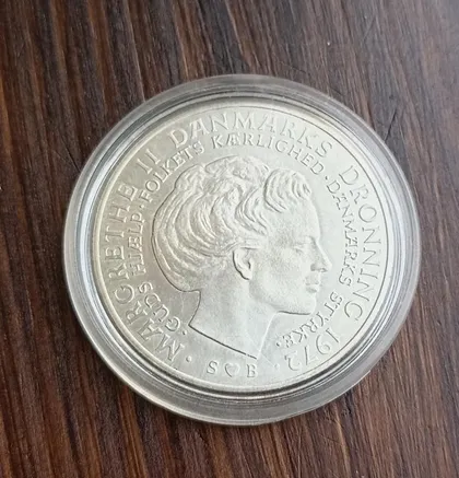 фото, 10 крон 1972 срібло королева Маргрете