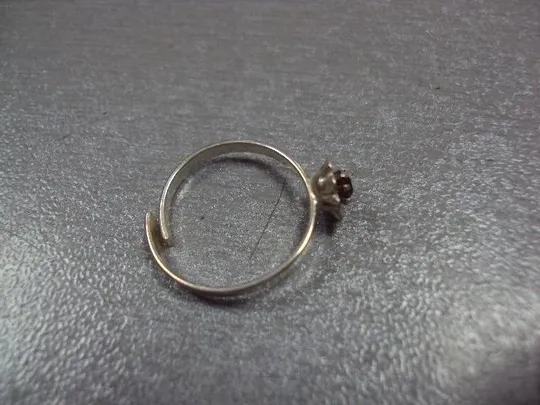 Кольцо женское цветочек на ногу серебро 925 проба вес 0,74 г безразмерное №10725 Продаж