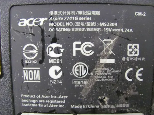 №148-1 Кришка дно піддон корпуса 604HN0500 для ACER 7741G MS2309 7741 7751 7551 7251 оригінал Характеристики