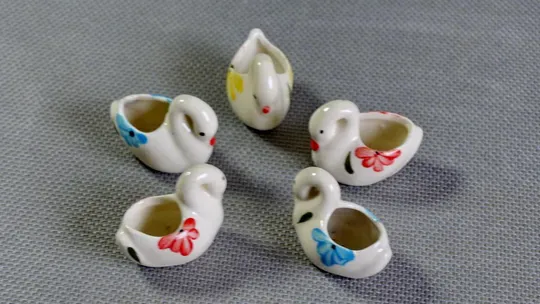 Лебеди лебедь мини набор 5шт старый советский фарфор фигурка статуетка БУ лебіді порцелянові Характеристики
