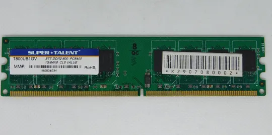 Планка памяти SST DDR2-800 PC6400 1G/64X8 CL5 VALUE Рабочая б/у Ціна