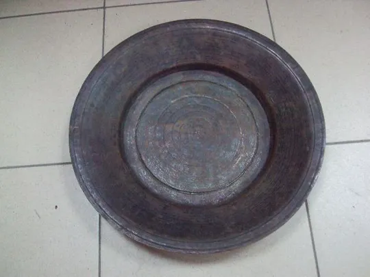 Поднос круглый тарелка медь высота 5,5 см, диаметр 36,5 см (№1261) Ціна