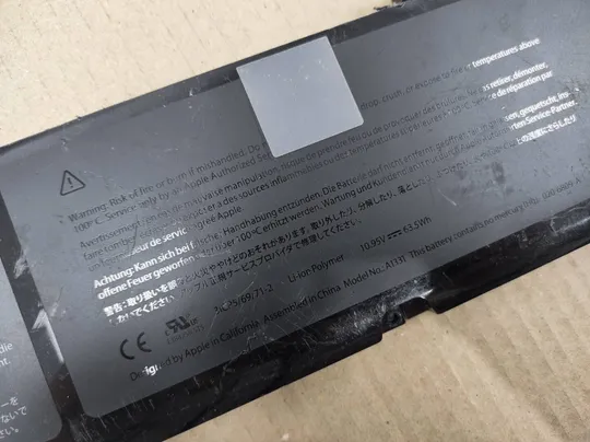 Оригінал АКБ, Акумуляторна батарея, живлення, Оригінальна батарея, battery 3ICP5/69/71-2 10.95V 63.5WH A1331 для Apple MacBook Pro 13&quot; ,  MacBook Pro 15&quot; ,  MacBook Pro 17&quot;  ,  MacBook  Unibody 13&quot; ,  MacBook  Unibody 15&quot; , MacBook  Air З аукціону