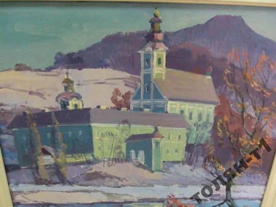 картина Зимний пейзаж Сяркевич. холст масло С рамой 76х87 см, без рамы 68х78 см №9 Де купити