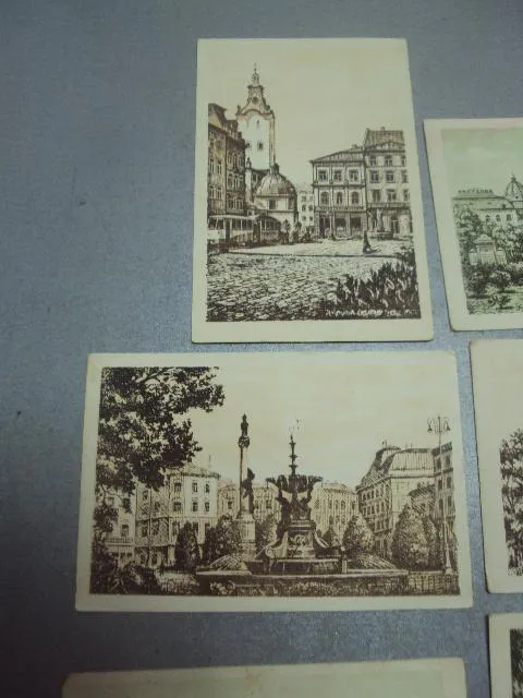 открытка львов 1956 самбур чеканов лот 6 шт №4594 Характеристики