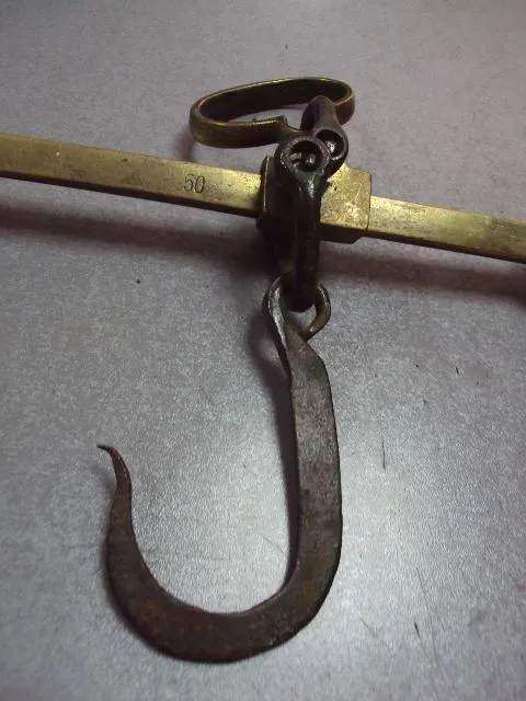 Весы безмен коромысло клеймо ТВК 1916 царизм латунь бронза длина 38,5 см (№40) №11564 Недорого