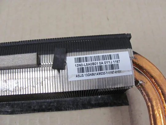 номер0105-16 термотрубка охолодження 13N0-L8A0B01   для ASUS G74S G74 G74SX оригінал З аукціону