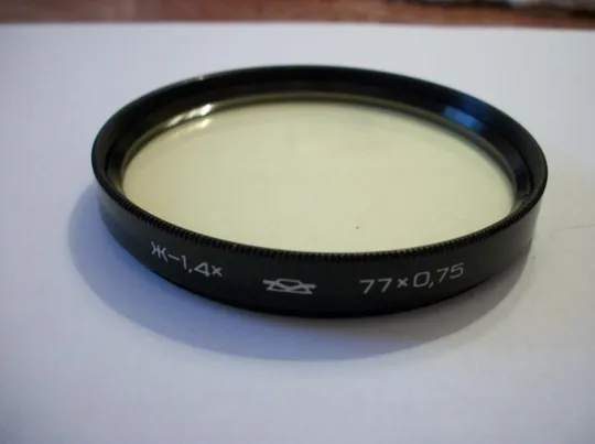 Светофильтр 77х0,75 . 4x. Ж-1,4х. Ж-2х. Н-4х. ЖС-12. ЖС-18. F=1734. СССР. Красногорск и ЛЗОС . 10-Шт Ціна