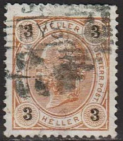 1899 - Австрія - Стандарт 3 Mi.71  _гаш Ціна
