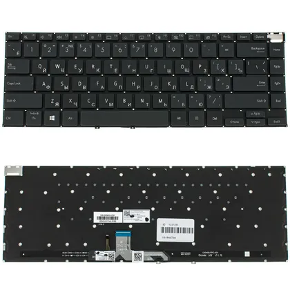 фото, Клавіатура для ноутбука ASUS (UX5400), rus, blue, без фрейму, підсвічування клавіш