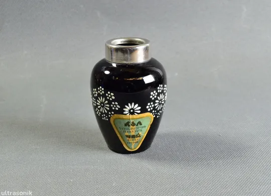 Чайниця банка синя кобальтова скло старе радянське кольорове Вживане Ціна