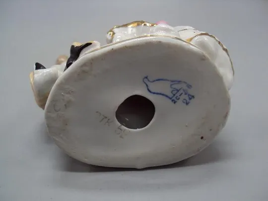 Фигура фарфор Дулево танцоры с гармошкой перепляс гармонист и девушка 11,7 см под реставрацию №13919 Інтернет-аукціон