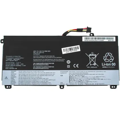 фото, Батарея для ноутбука LENOVO 00NY639 (ThinkPad: P50s, T550, L440, W540, T550s, W541, T540p) 11.4V 3900mAh 44Wh Black (SB10K12721)