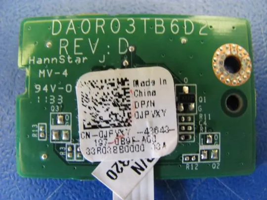 Купити номер0009-3 Кнопка включення DA0R03TB6D2 0JRVXV для DELL VOSTRO 3750 Inspiron 17R N7110 плата кнопка вкл плата кнопки включеня кнопкова плата кнопковий модуль плата управління кнопками плата кнопки живлення Laptop Power button board оригінал