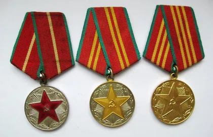 фото, 20 - 15 - 10 лет безупречной службы = без відомства - пожежники = медалі СРСР