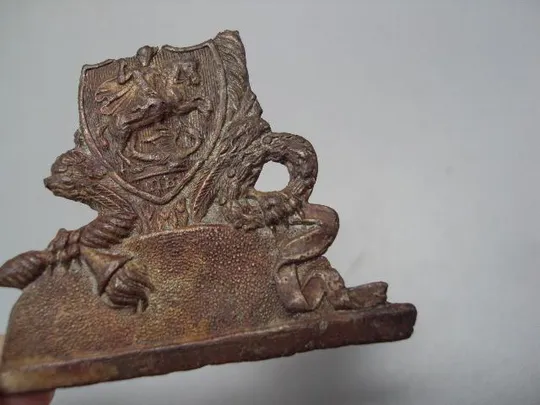 Накладка антикварная всадник Георгий Победоносец металл размер 4,5 х 3,3 см №14850 Недорого