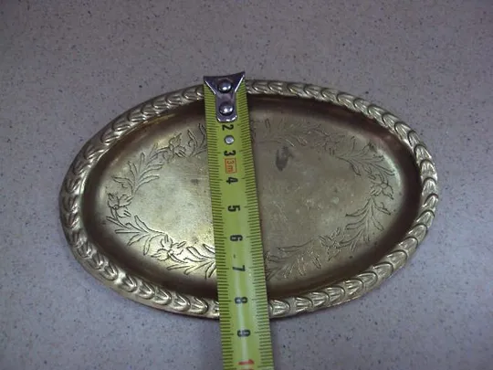 Спецовники набор для специй солонка перечница и поднос латунь Индия высота 10 см №11493 Недорого