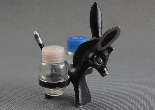 Солонка осёл віслюк зебра металева фігурка СРСР БУ подарунок Продаж