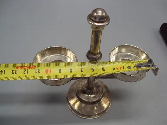 Купити Солонка спецовник серебро 925 проба вес 80,45 г высота 13 см, длина 11,4 см, диаметр 4,1 см №13967