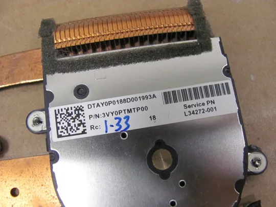 827-36 система охолодження 3VY0PTMTP00 L34272-001  для HP EliteBook x360 1030 G3 оригінал Де купити